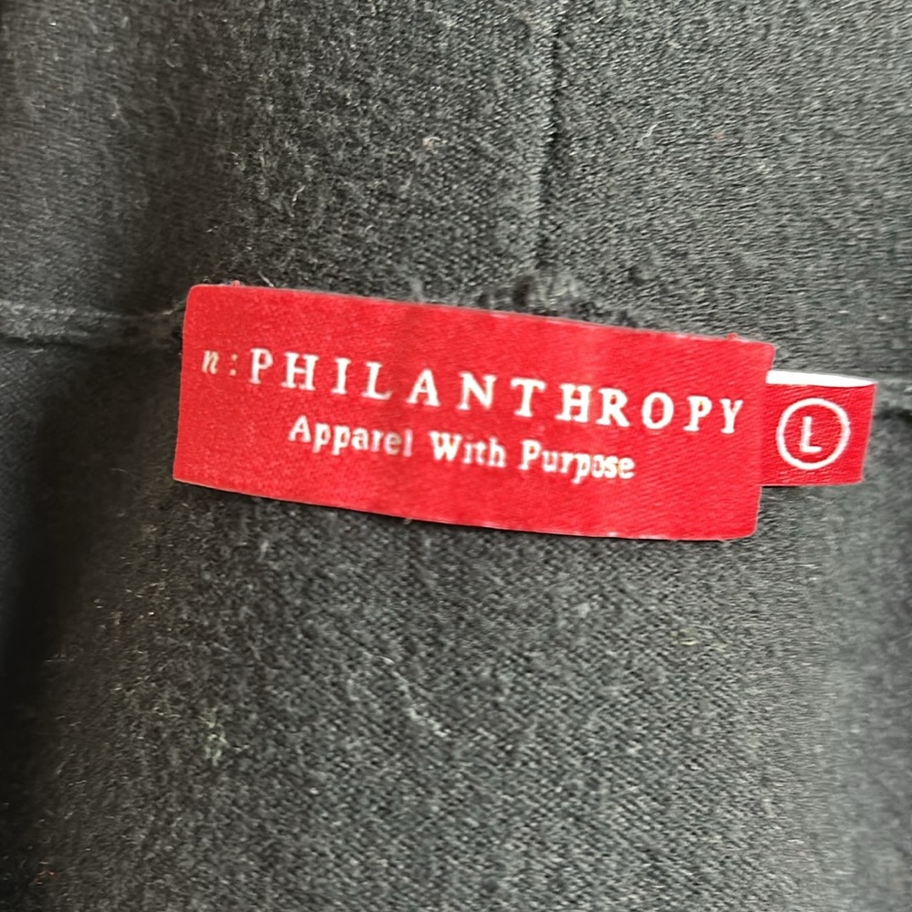 Philanthropy Black Long Sleeve Hoodie Dress - Picture 11 of 11